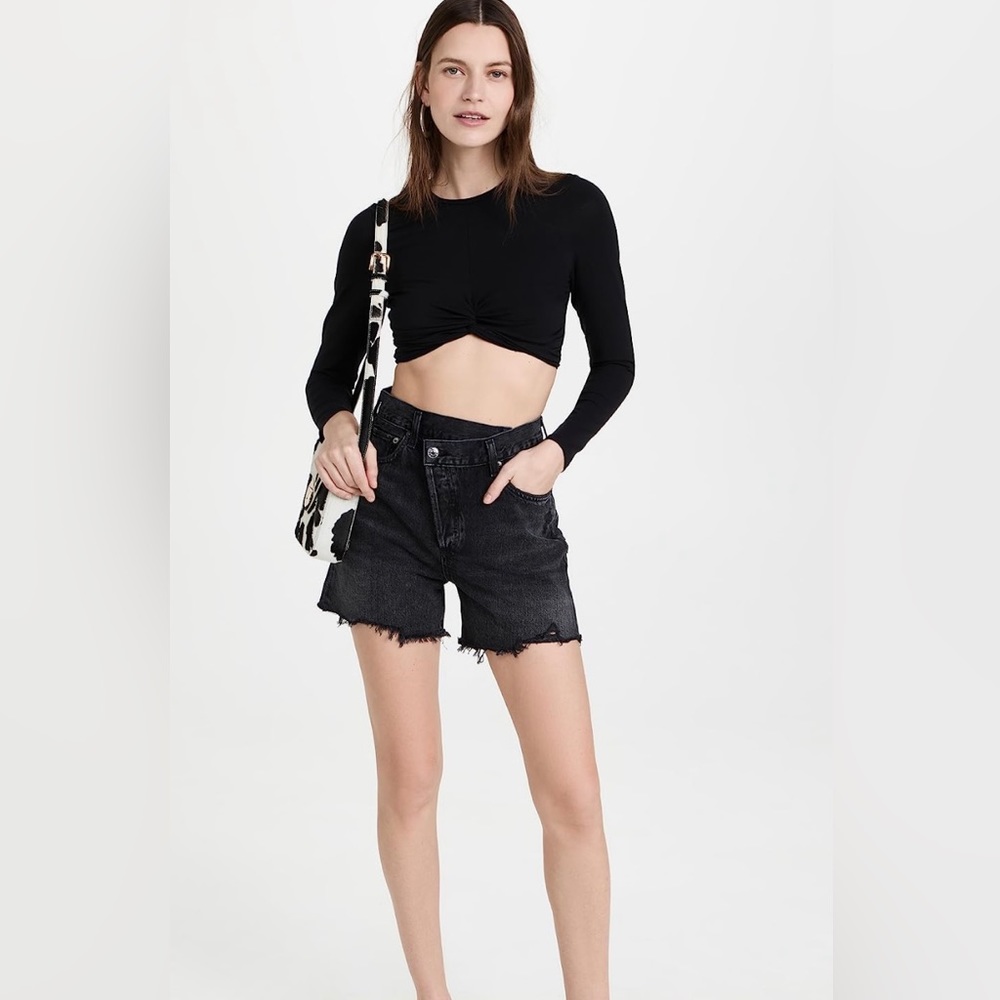 Agolde Crisscross jean shorts